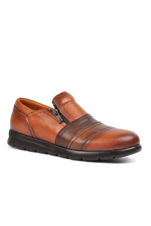 Tan Genuine Leather Womens Casual Shoes 230-24K Z