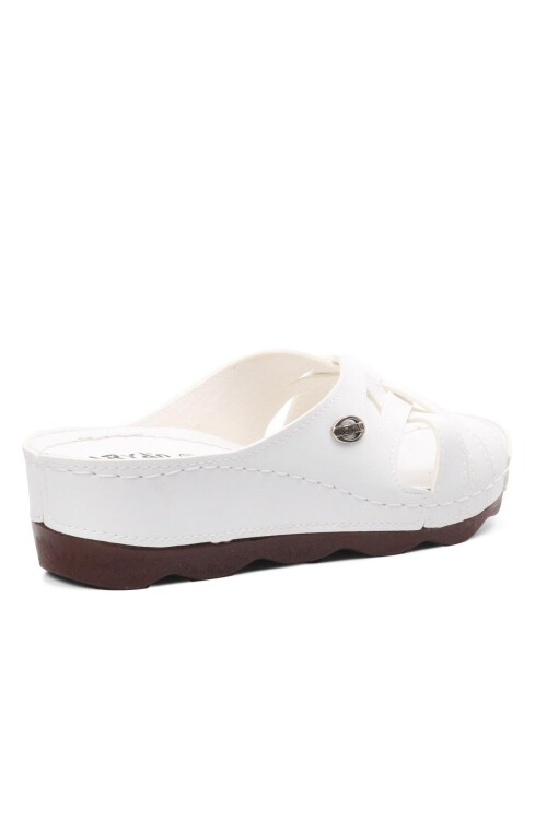 Beyaz  Kadın Terlik 37-449 RR Z