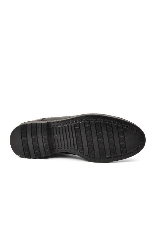 Black Genuine Leather Mens Boots with Fur Inside 454 M