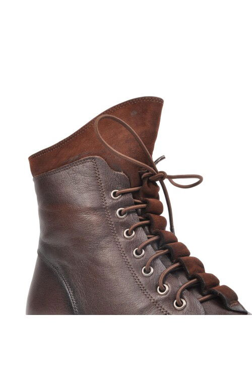 Brown Genuine Leather Womens Boots 502 Z