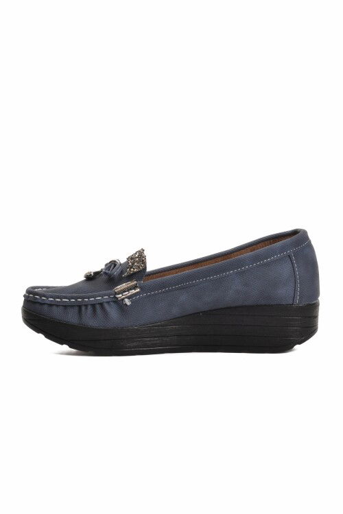 Navy Blue Womens Casual Shoes Ayakmod 525 Z