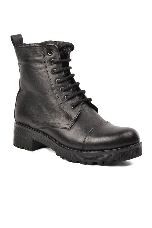Black Genuine Leather Womens Boots 670 Z