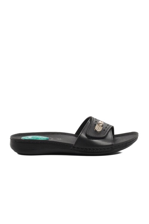 Black Gel Sole Anatomic Womens Slippers 6808 Z