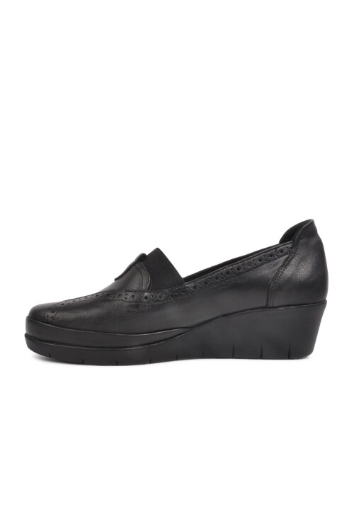 Black Anatomical Genuine Leather Womens Casual Shoes 888 Z