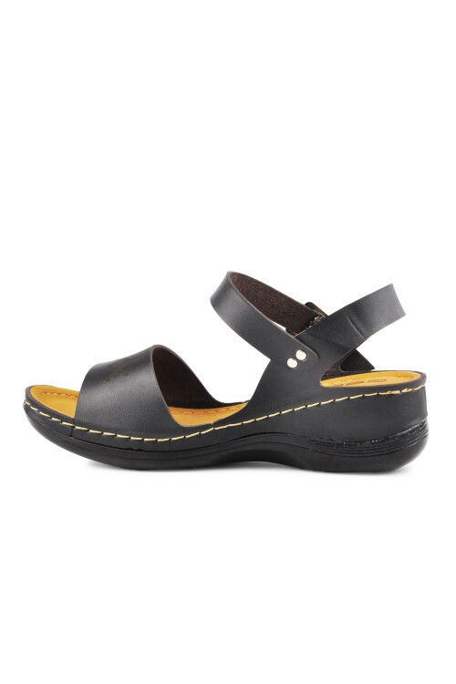 Black Womens Flat Sandals Esm246