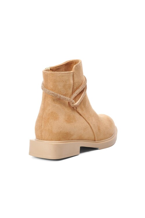 Bej Süet  Kadın Bot K018 Z