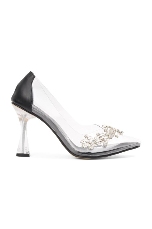 Black Skin Womens High Heel Shoes K06 Z