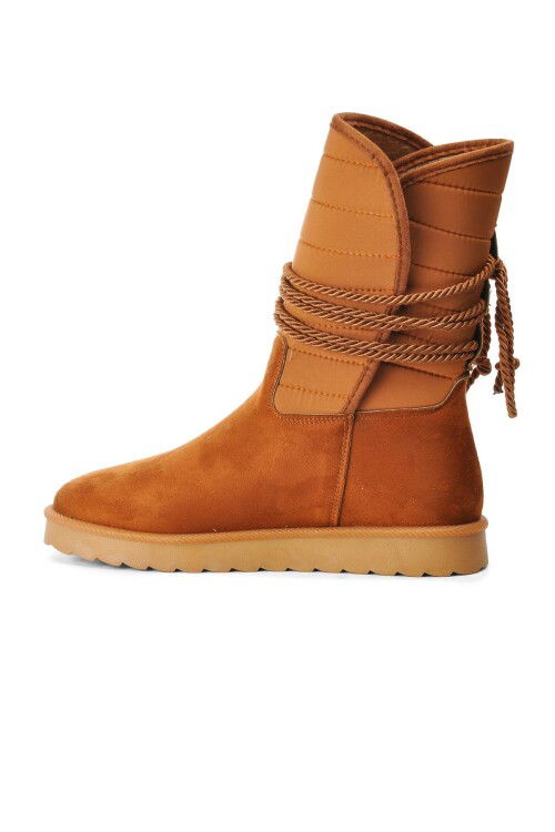 Tan Suede Fur Lined Womens Boots K706 Z