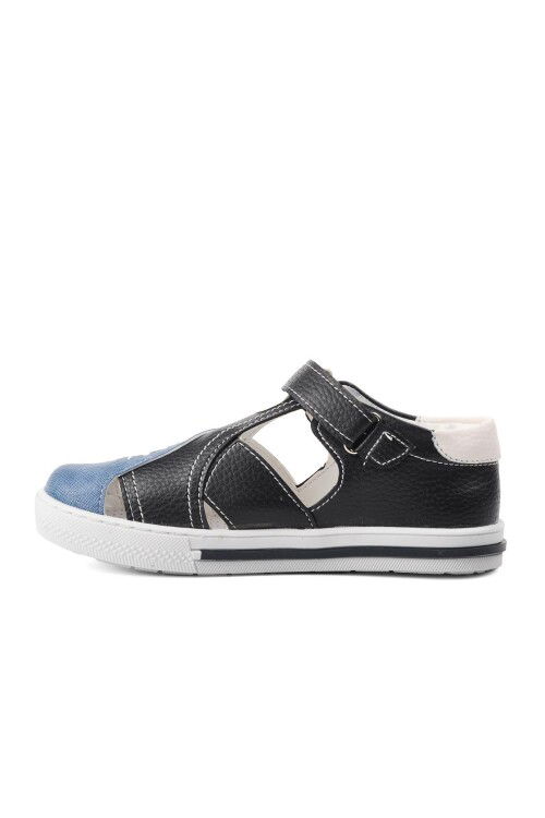 Navy Blue-White-Denim Boys Casual Shoes Ayakmod Şng 2900 F