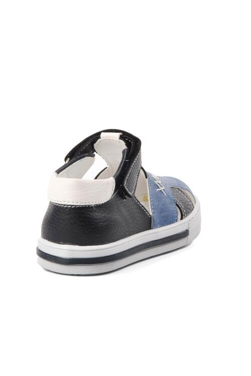 Navy Blue-White-Denim Boys Casual Shoes Ayakmod Şng 2900 F