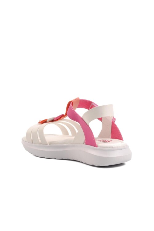 White Fuchsia Girls Orthopedic Sandals Şng 8020 F