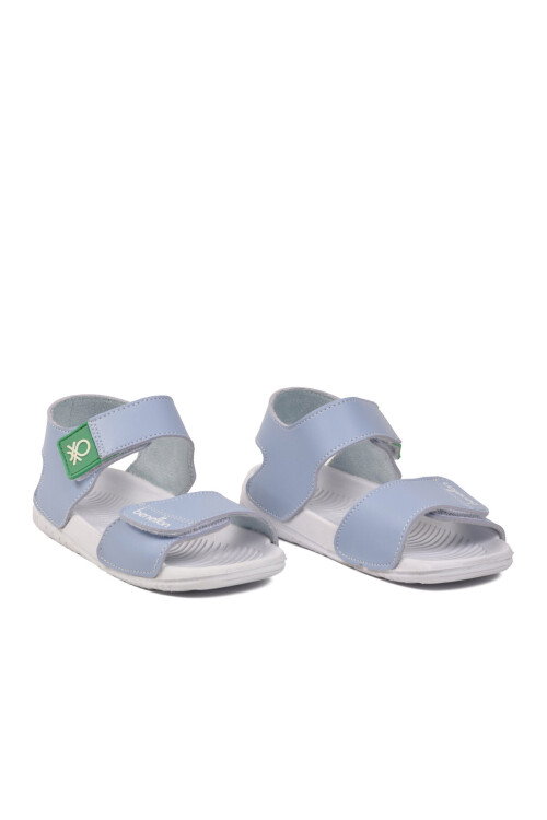 Bebe Mavisi Cırtlı Kız Bebek Sandalet BN-1252 B
