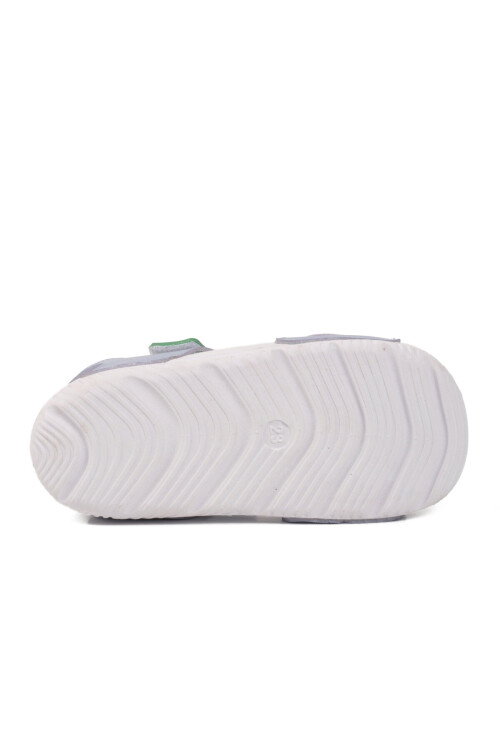 Bebe Mavisi Cırtlı Kız Bebek Sandalet BN-1252 B