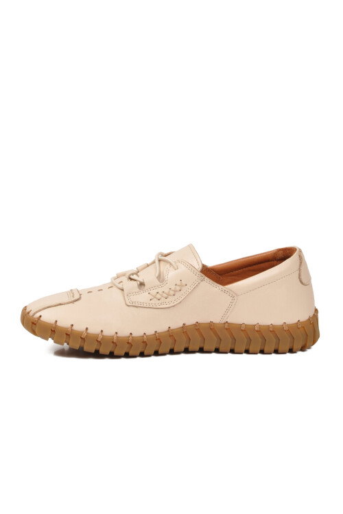 Bej Hakiki Deri Kadın Casual Ayakkabı 2010731Y Z