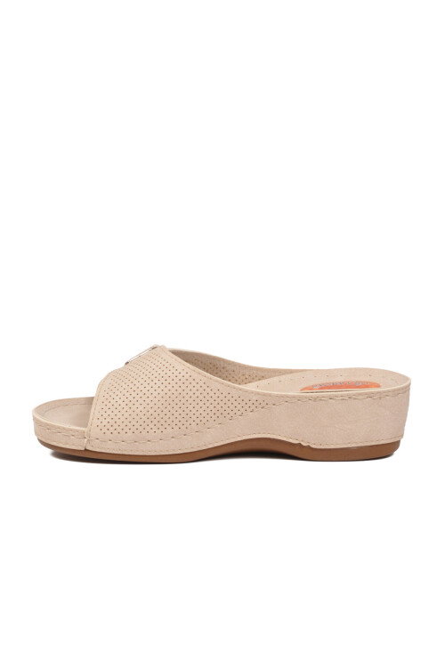 Bej Jel Taban Hafif Anatomik Kadın Terlik 09-701 Z
