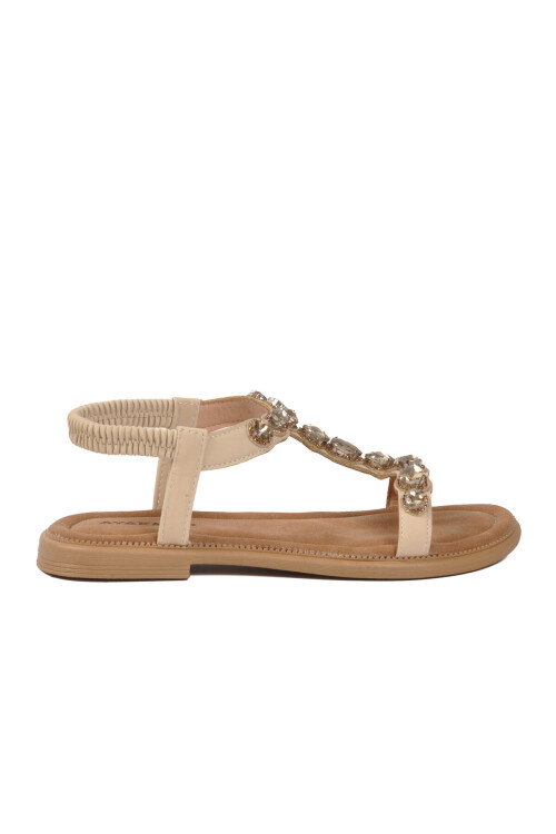 Bej Hafif İnce Taban Kadın Sandalet 358165 Z