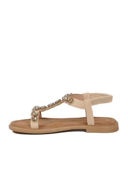 Bej Hafif İnce Taban Kadın Sandalet 358165 Z