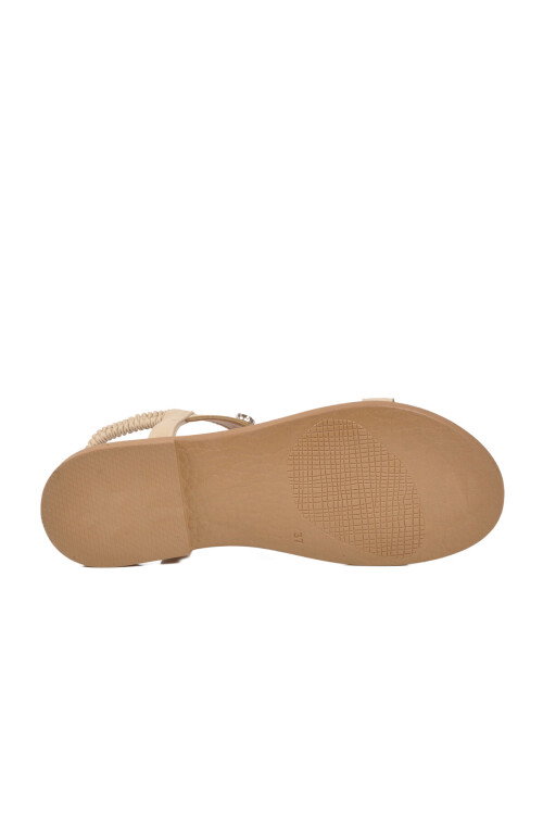 Bej Hafif İnce Taban Kadın Sandalet 358165 Z