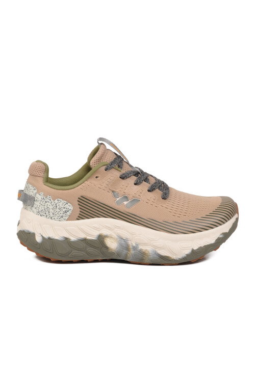 Bej Fileli Hafif Esnek Hafızalı Taban Unisex Spor Ayakkabı Flystep G