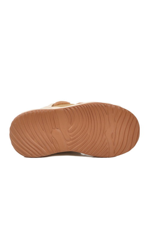Bej Bağcıklı Hafif Esnek Unisex Çocuk Spor Ayakkabı BN-12031 F
