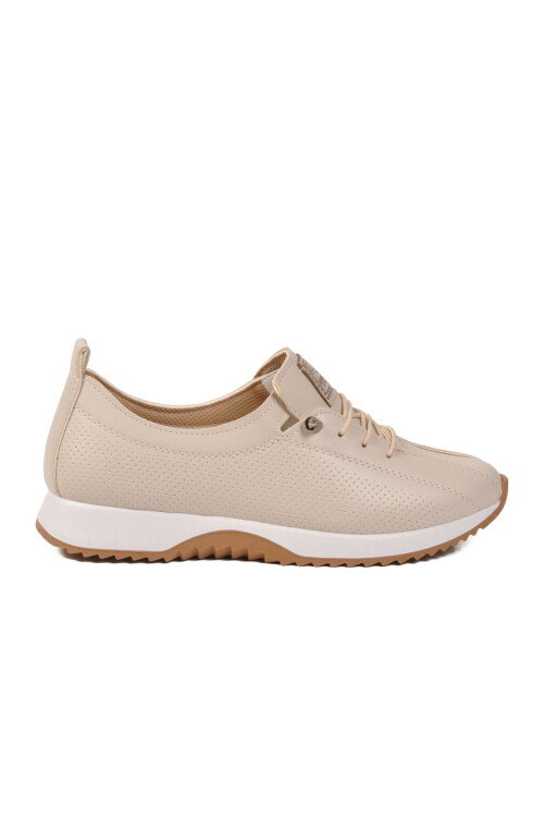 Bej Lastik Bağcıklı Hafif Kadın Casual Ayakkabı 063 Z