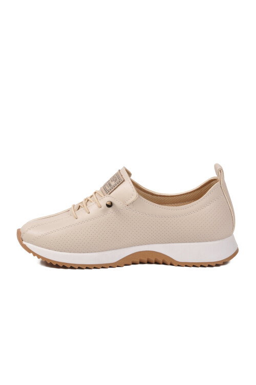 Bej Lastik Bağcıklı Hafif Kadın Casual Ayakkabı 063 Z