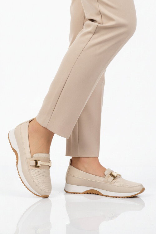 Bej Hafif Esnek Kadın Casual Ayakkabı 065 Z