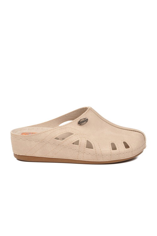 Bej Jel Taban Anatomik Kadın Sabo Terlik 09-130 Z