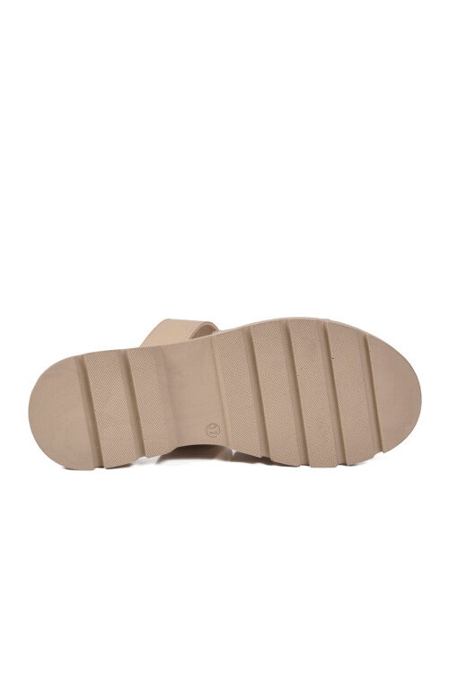 Bej Hafif Yumuşak Taban Kadın Terlik 35351 Z