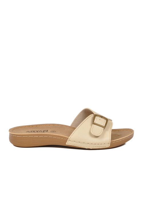 Bej Hafif Anatomik Kadın Terlik 11-113