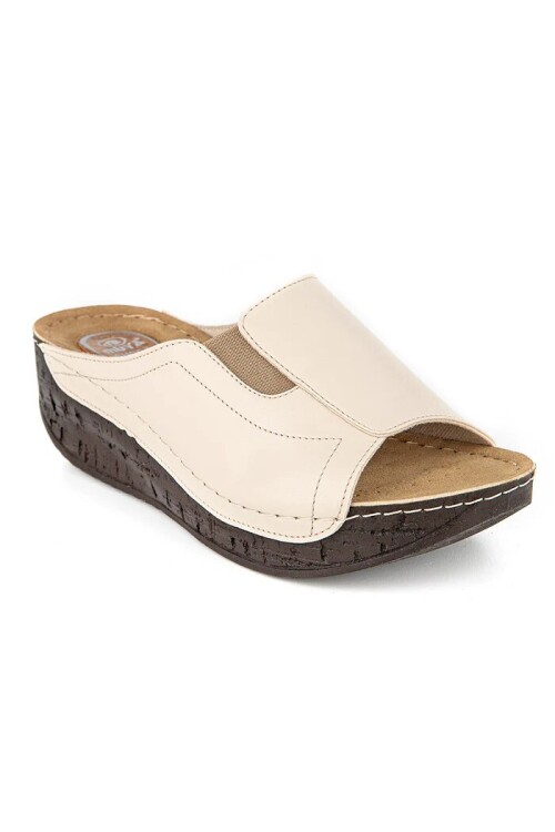 Bej Jel Taban Kadın Topuklu Terlik 32257 Attica Z