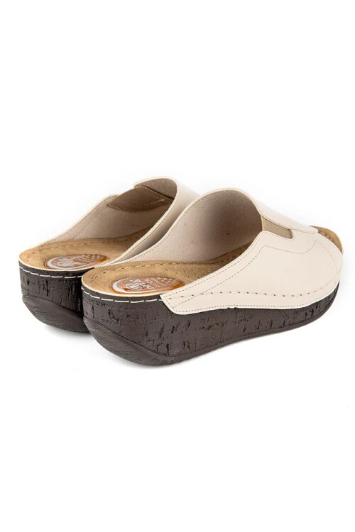 Bej Jel Taban Kadın Topuklu Terlik 32257 Attica Z