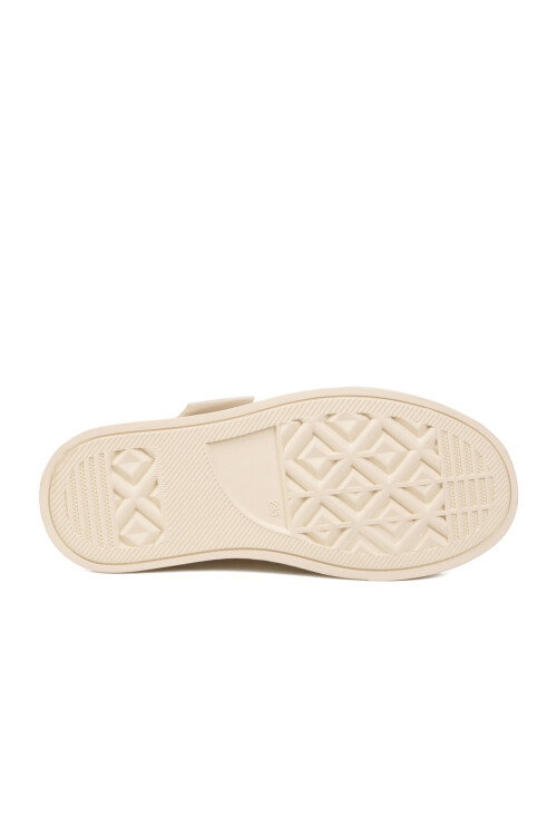 Bej Keten Hafif Bağcıklı Kadın Casual Ayakkabı 2011 G