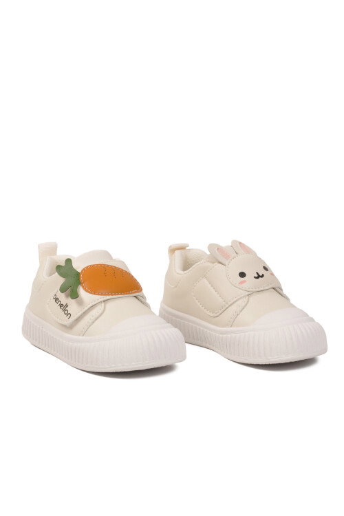 Beyaz Cırtlı Bebek Spor Ayakkabı BNI-11405 B