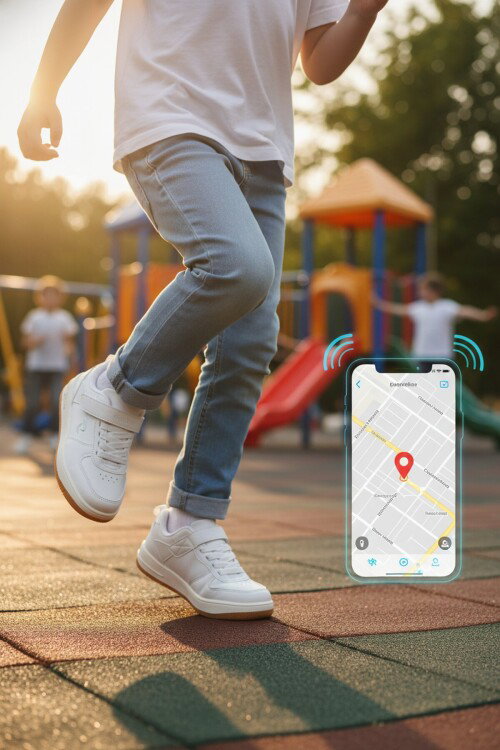 Beyaz Gps Takip Özellikli Unisex Çocuk Spor Ayakkabı Follow F