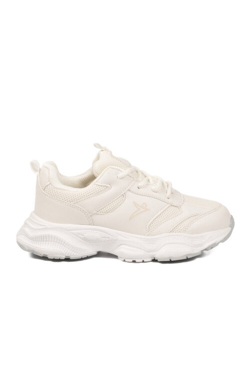 Beyaz Fileli Hafif Hava Alabilen Erkek Çocuk Spor Ayakkabı Birian F