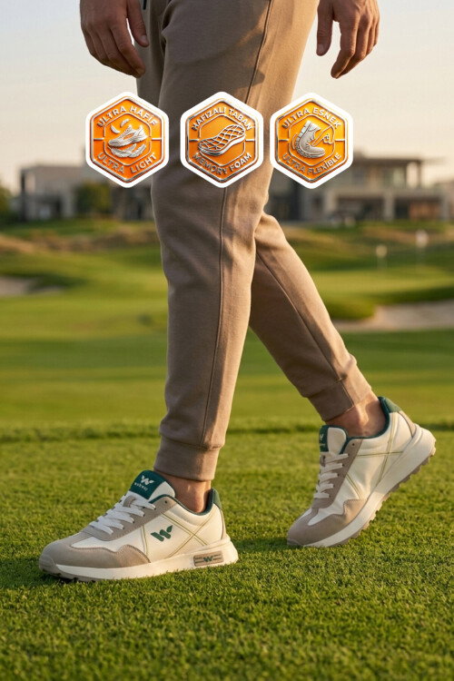 Beyaz Hafızalı Taban Hafif Esnek Unisex Spor Ayakkabı Muveon M