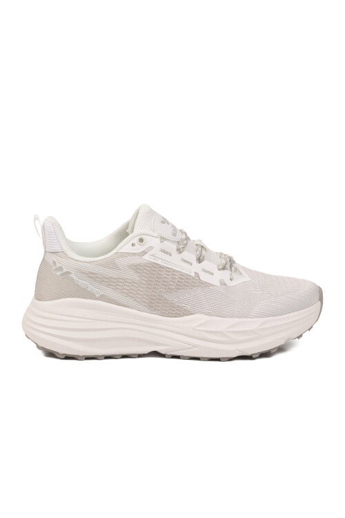 Beyaz Gümüş Fileli Hafif Esnek Hafızalı Taban Erkek Spor Ayakkabı Flexion M