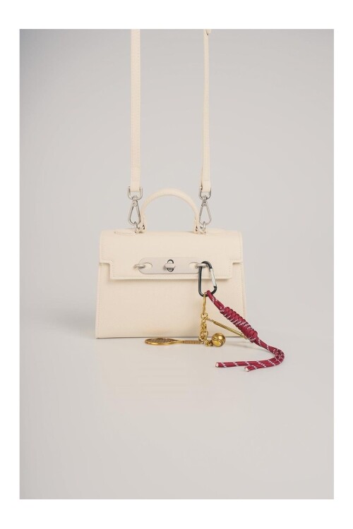 Beyaz Kadın El ve Omuz Çantası 18036