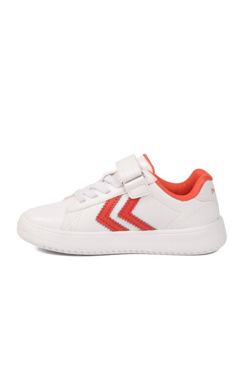 Beyaz Kırmızı Cırtlı Hafif Cilt Unisex Çocuk Spor Ayakkabı 900869 Hml Malmo Jr