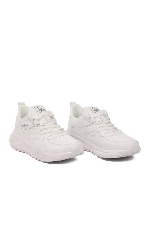 Beyaz Bağcıklı Hafızalı Taban Hafif Erkek Spor Ayakkabı BNI-11504 M