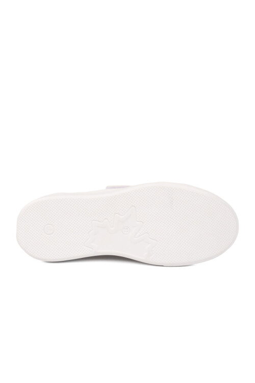 Beyaz Cırtlı Hafif Kadın Spor Ayakkabı 2056 G