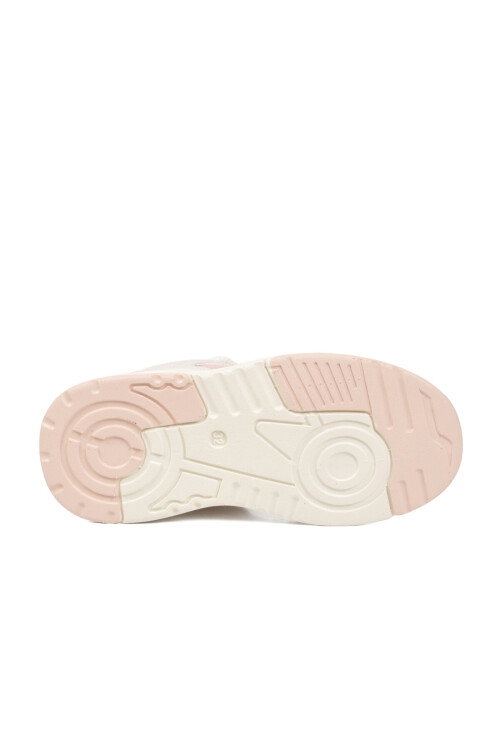 Beyaz Pudra Fileli Hafif Esnek Kız Çocuk Spor Ayakkabı Jacop F