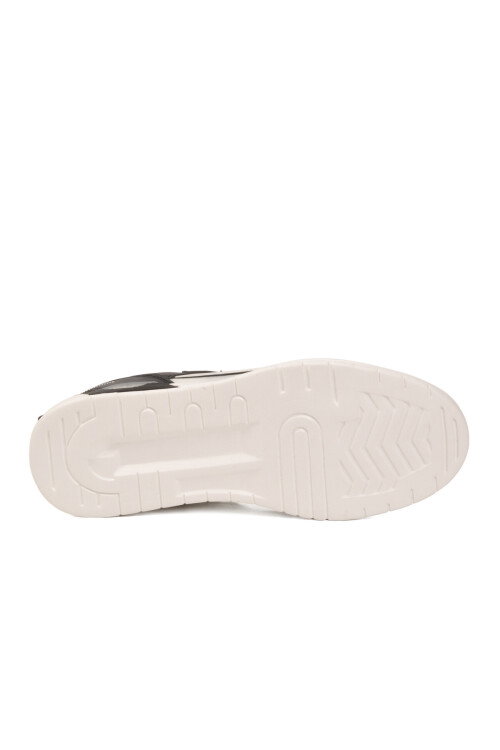 Beyaz Siyah Bağcıklı Hafif Esnek Erkek Sneaker Soprano 101 25205 M
