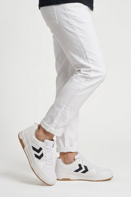 Beyaz Siyah Fileli Hafif Esnek Unisex Spor Ayakkabı 900872 Hml Versay II