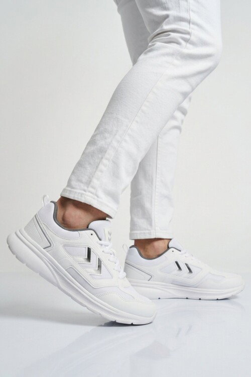 Beyaz Siyah Fileli Hafif Esnek Unisex Spor Ayakkabı 900895 Hml Rush II