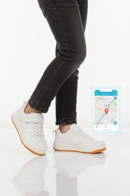 Beyaz Gps Takip Özellikli Unisex Çocuk Spor Ayakkabı Follow F