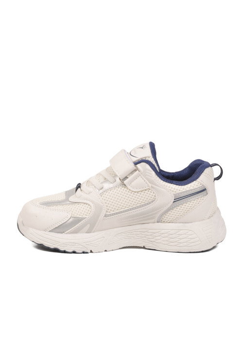 Beyaz Fileli Hafif Esnek Unisex Çocuk Spor Ayakkabı Terra F