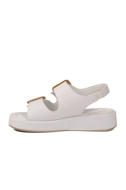 Beyaz Hafif Yumuşak Taban Kadın Sandalet 35332 Z