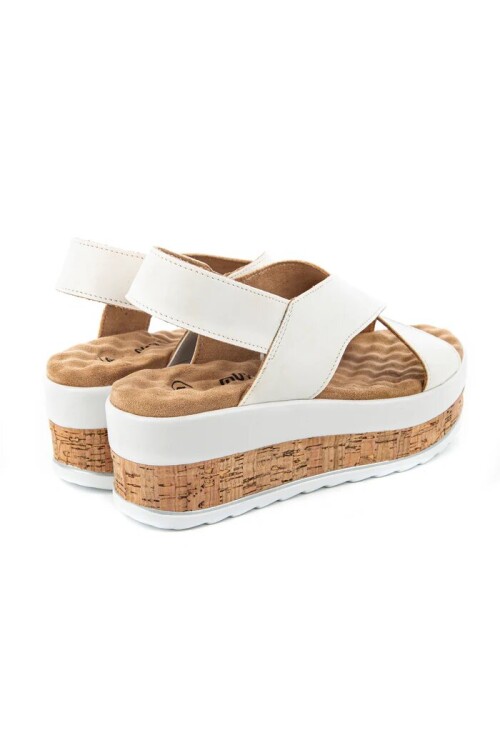 Beyaz Kadın Topuklu Sandalet 34211 Yangi Z